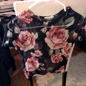 Rose sheer top